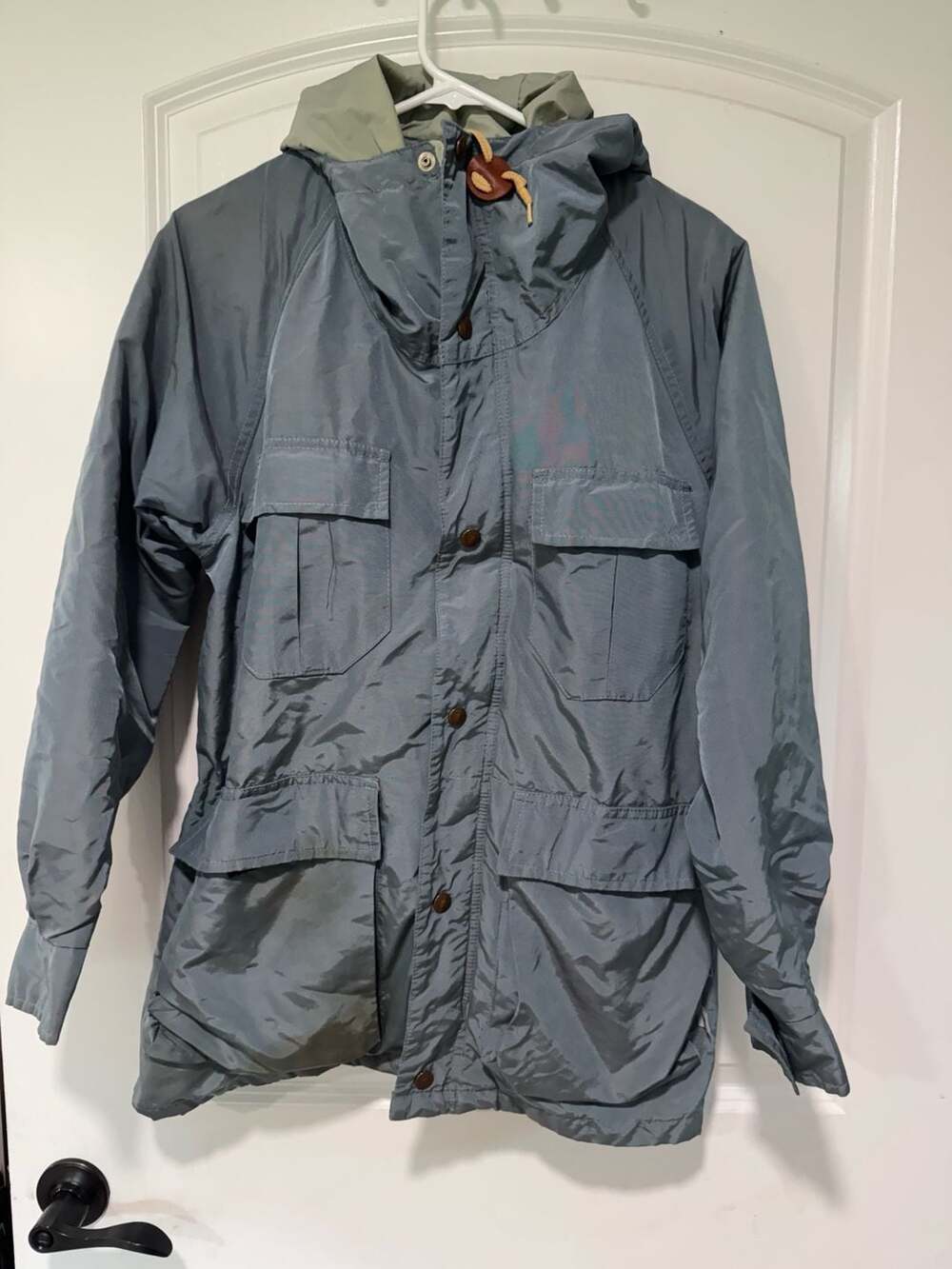 Vintage Gorpcore Utility Field Parka Hooded Thinsulate Blue Gray Size S